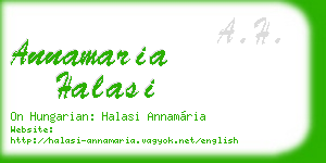 annamaria halasi business card