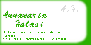 annamaria halasi business card